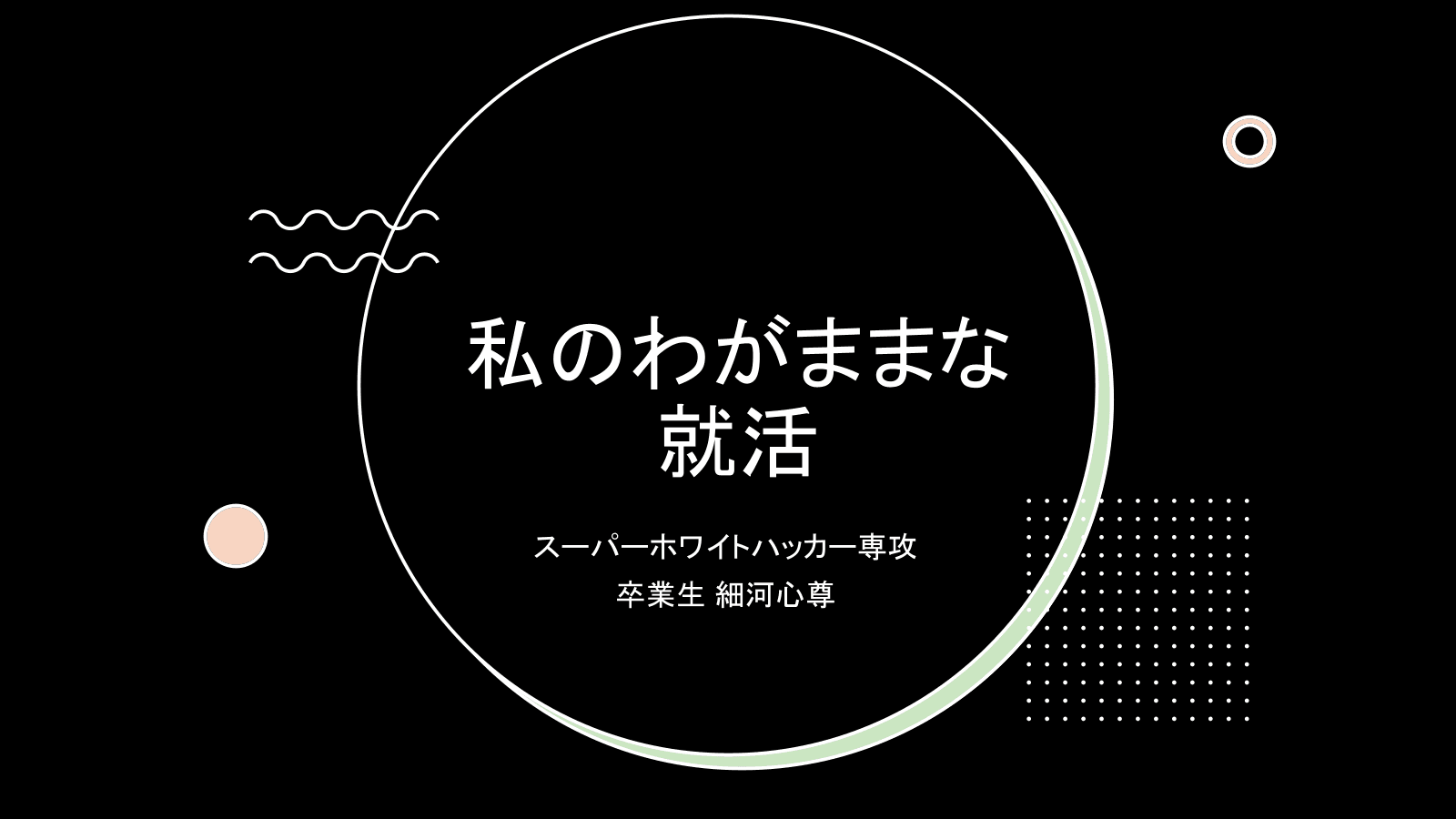 私のわがままな就活